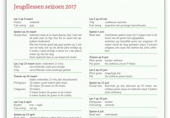 Jeugdlessen 2017
